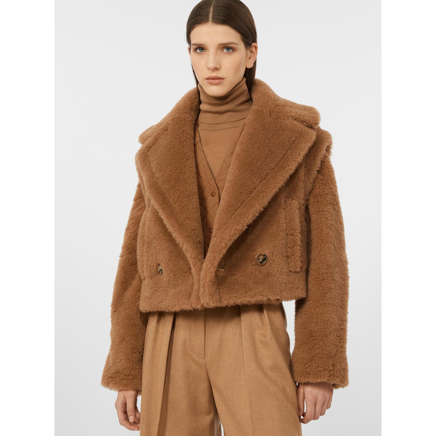 MAX MARA Women's Luxe Camel Wool and Silk Blend Jacket