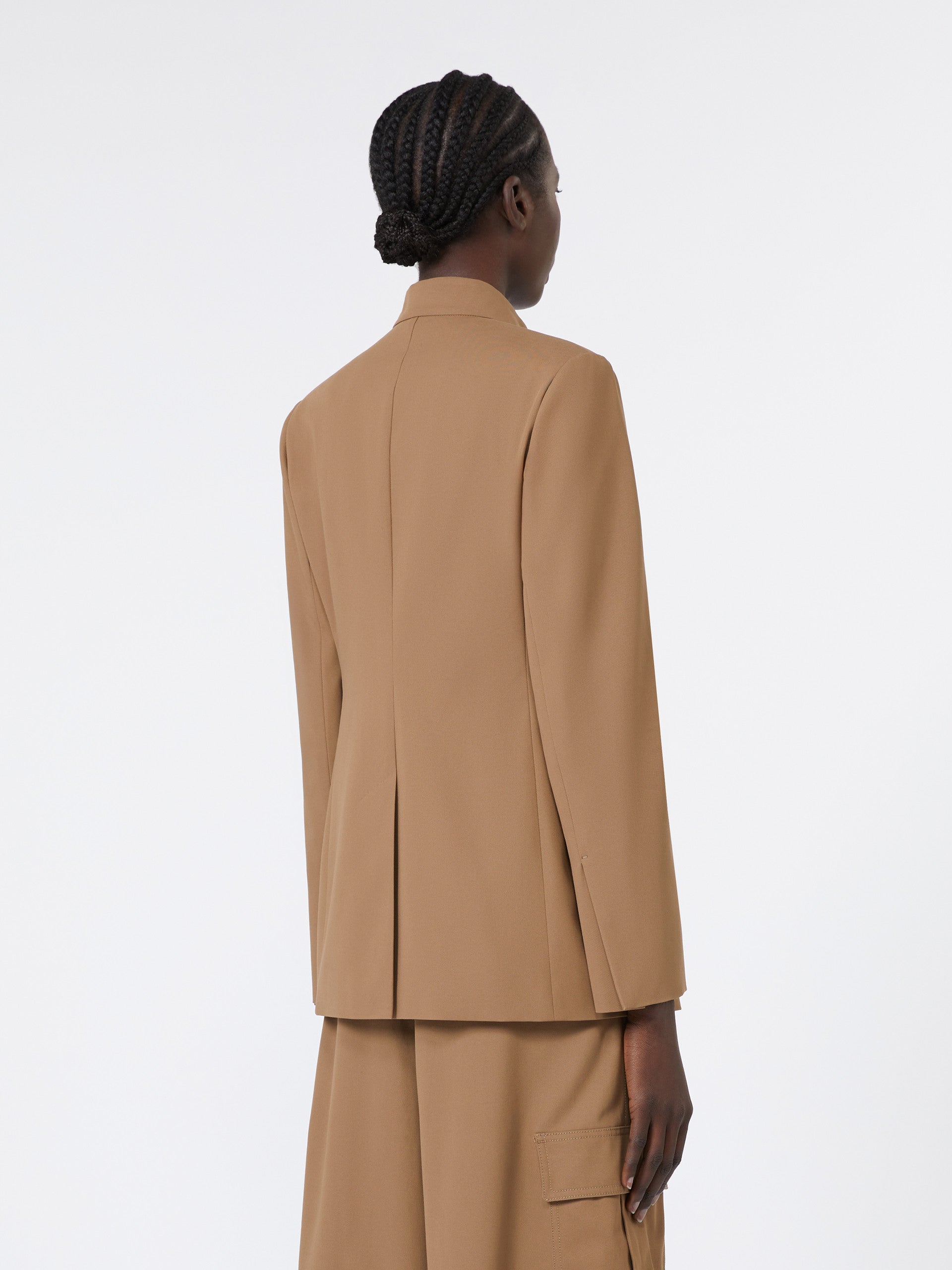 MAX MARA Fluid Cotton Twill Jacket with Stand Collar - FW25