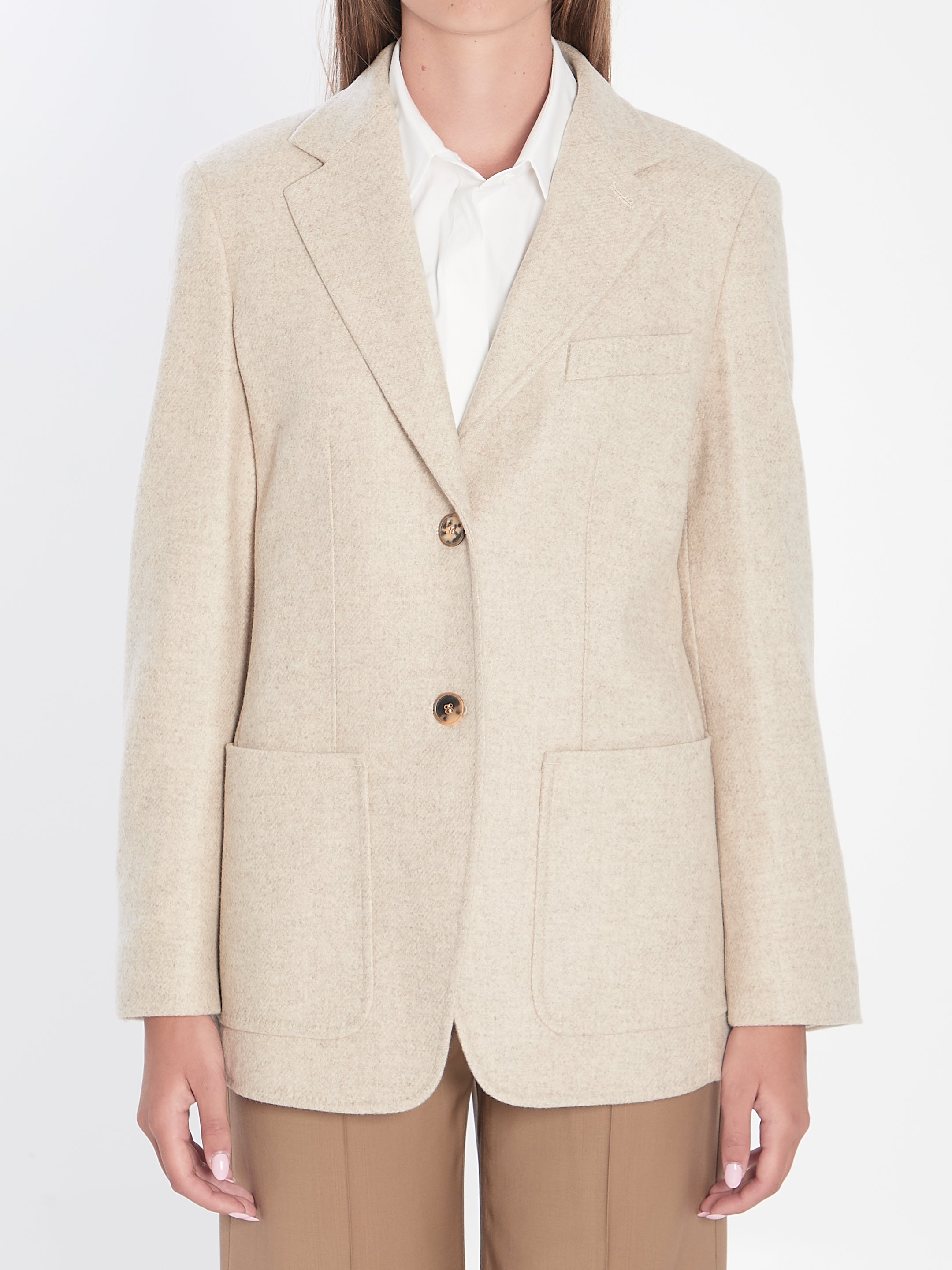 MAX MARA Single-Breasted Tailored Blazer (Size 40 IT)