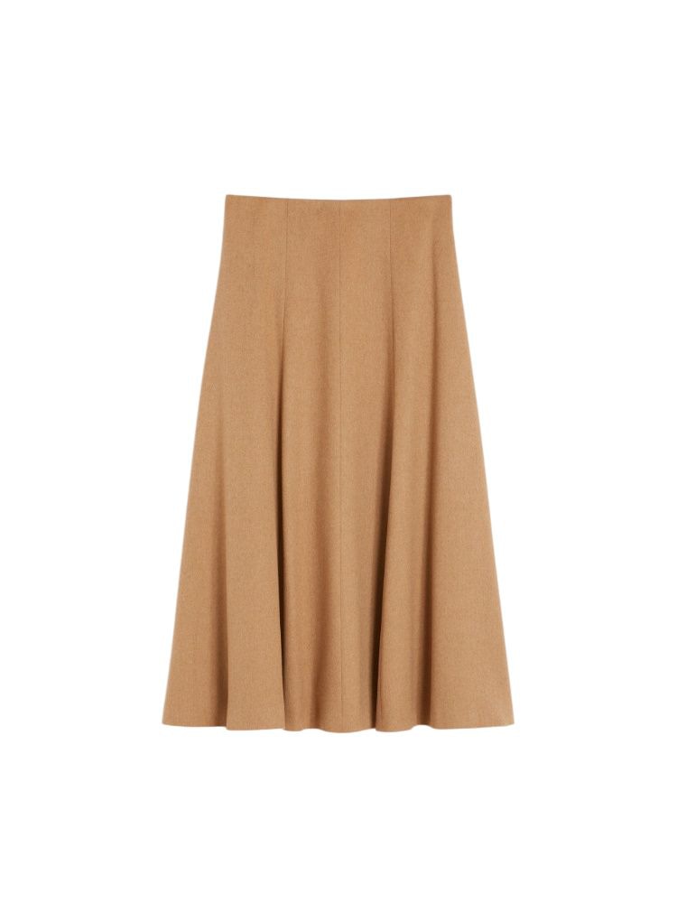 MAX MARA Flared Camel Drap Skirt