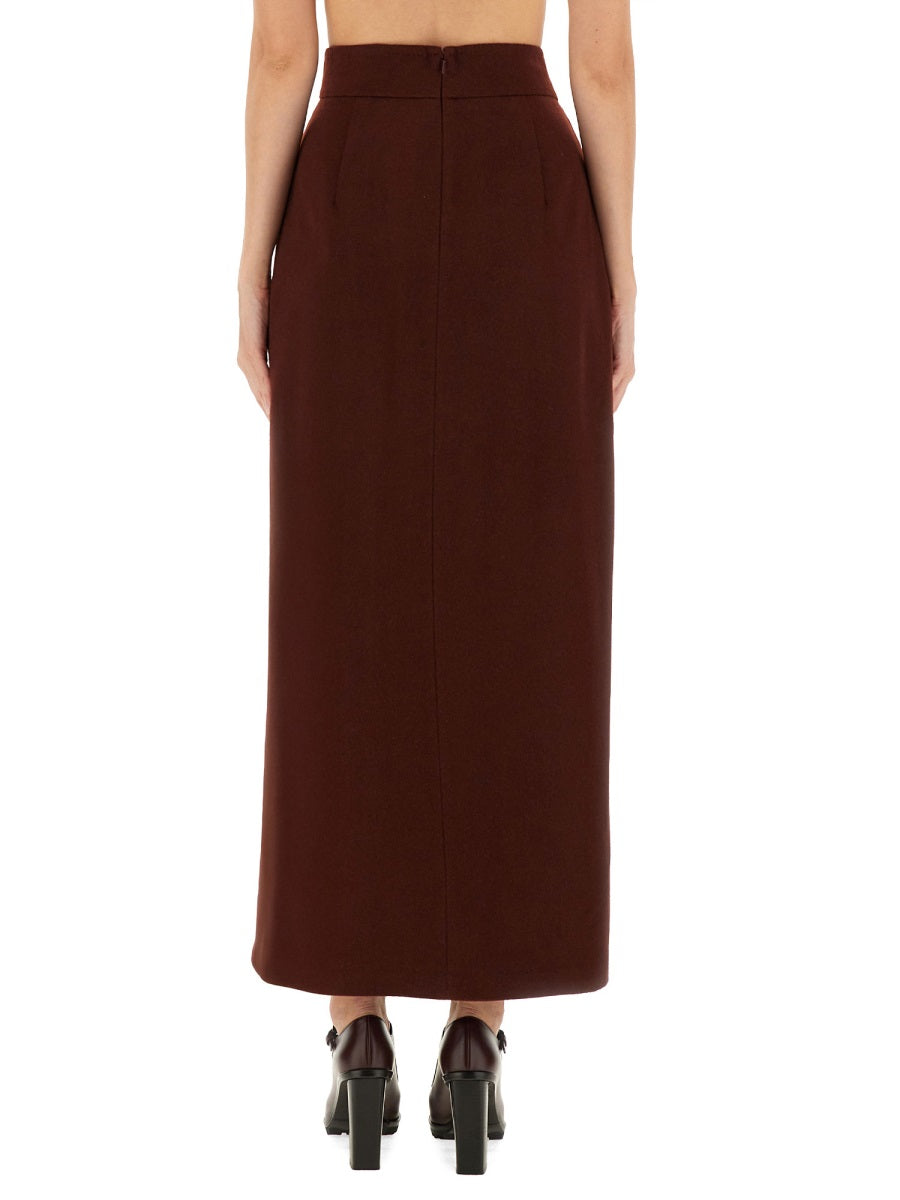 MAX MARA Elegant Long Raft Skirt - Size 40