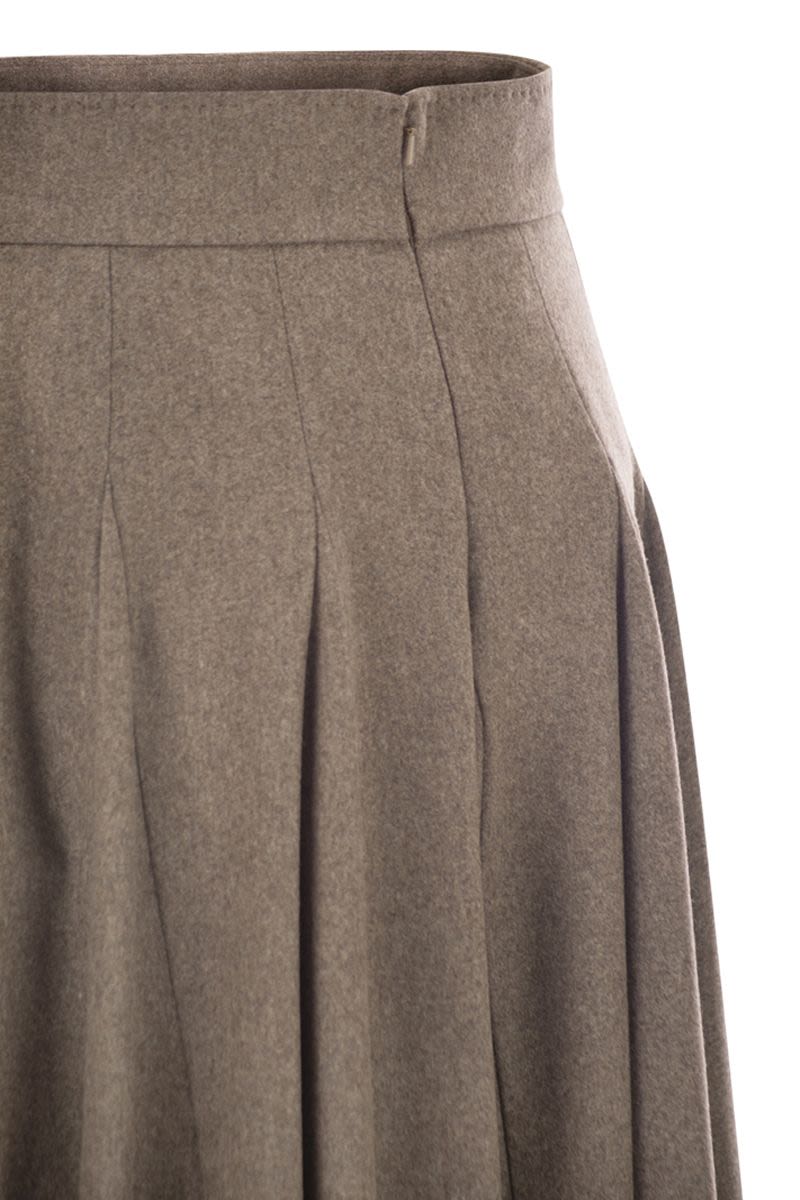 MAX MARA Wide Flared Wool Felt Skirt - Size 40
