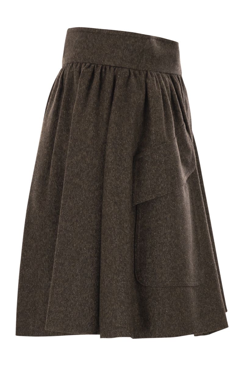 MAX MARA High-Waisted Mini Wool Skirt