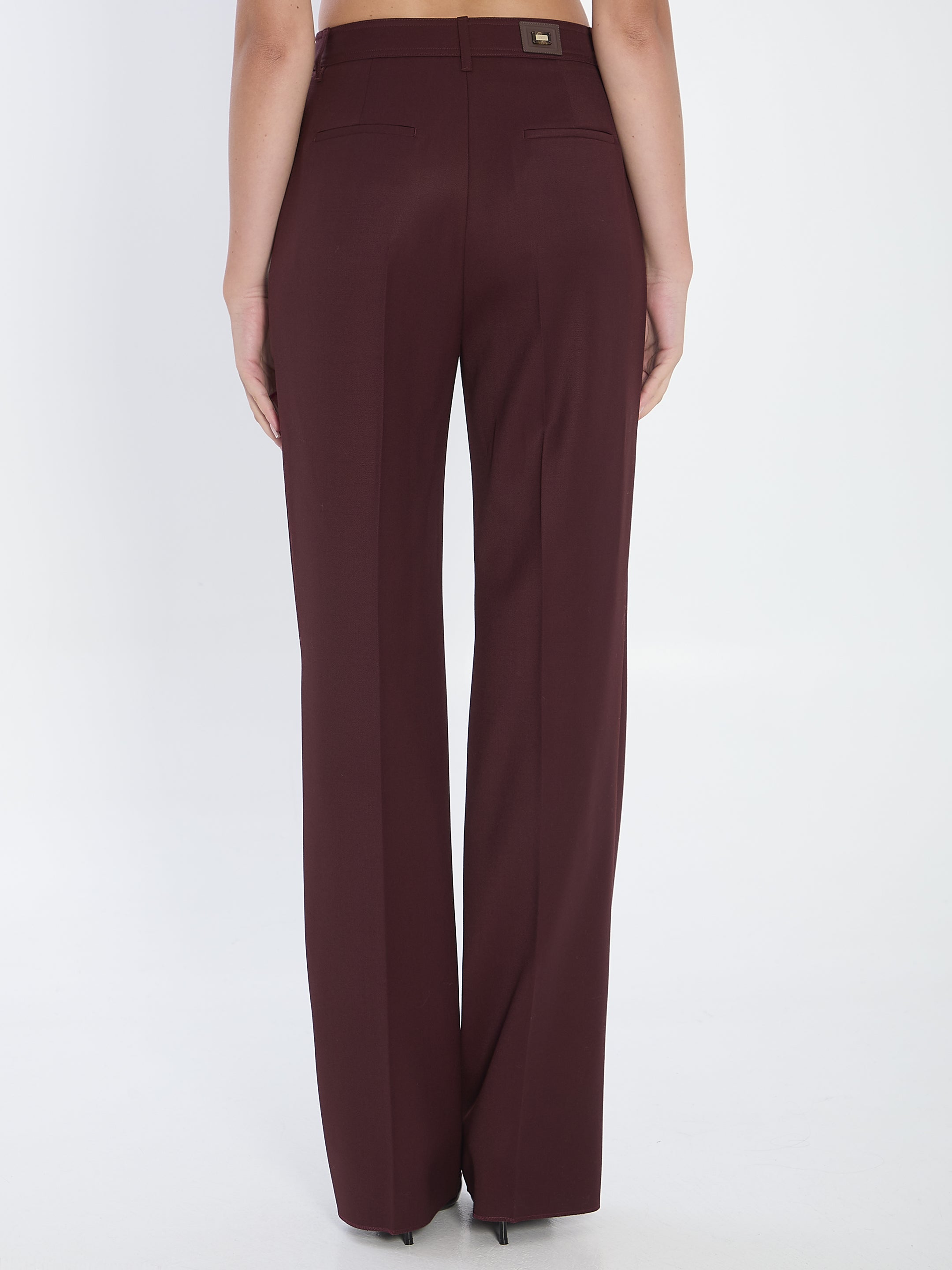 MAX MARA High Waisted Wide Leg Trousers - Size 42