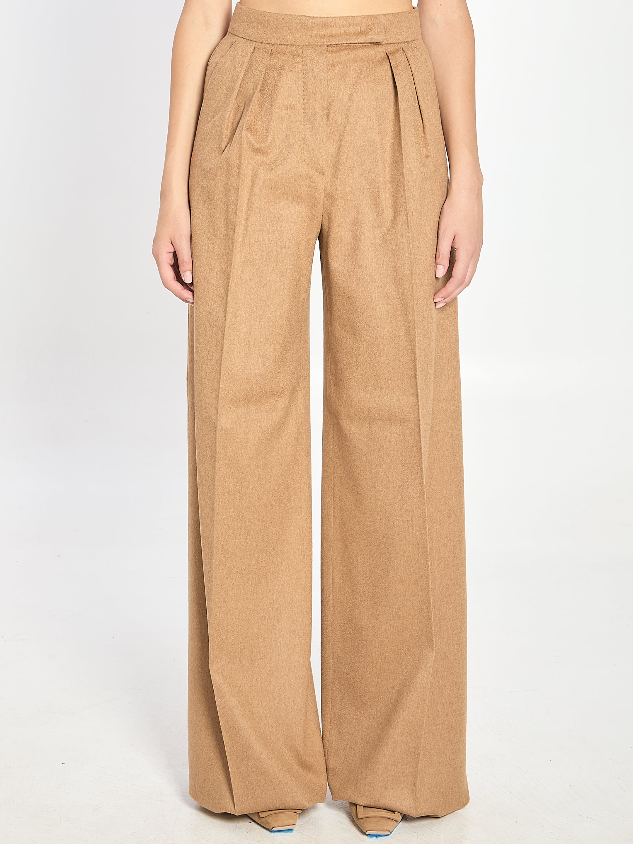 MAX MARA Wide Leg Flare Trousers - Size 40