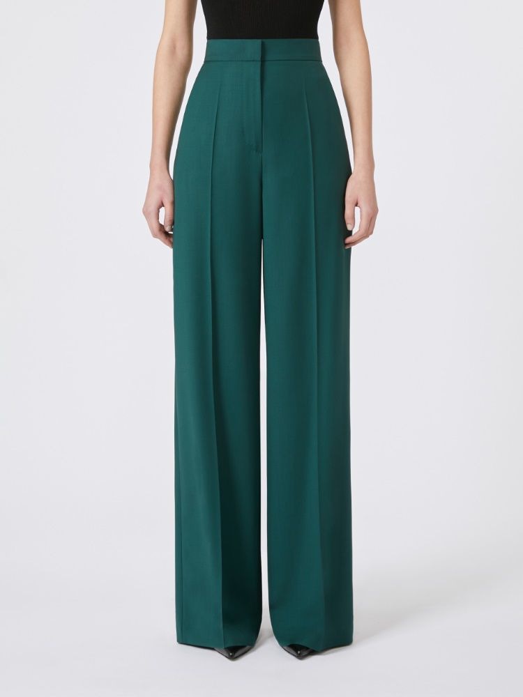 MAX MARA Elegant Virgin Wool Pants for Women - FW25
