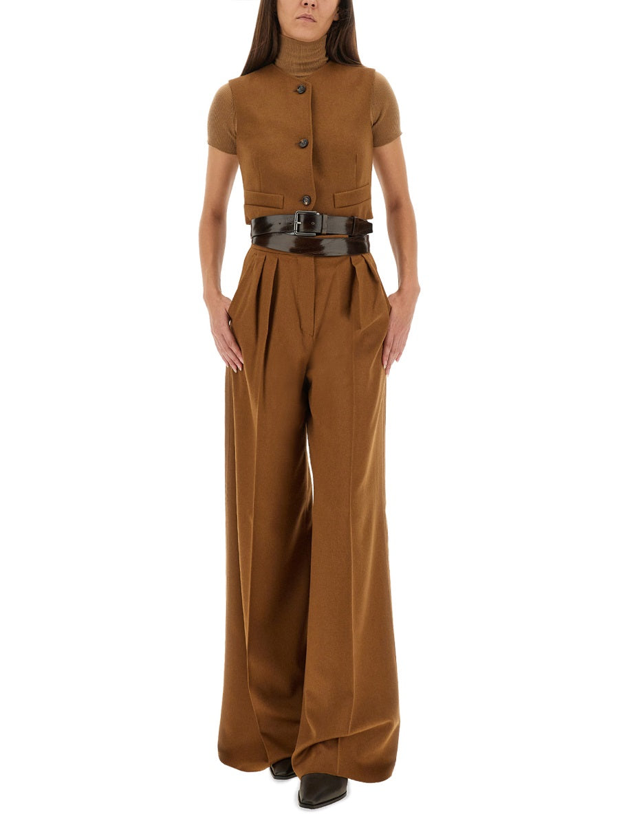 MAX MARA Wide Leg Camel Hair Pants - Size 40