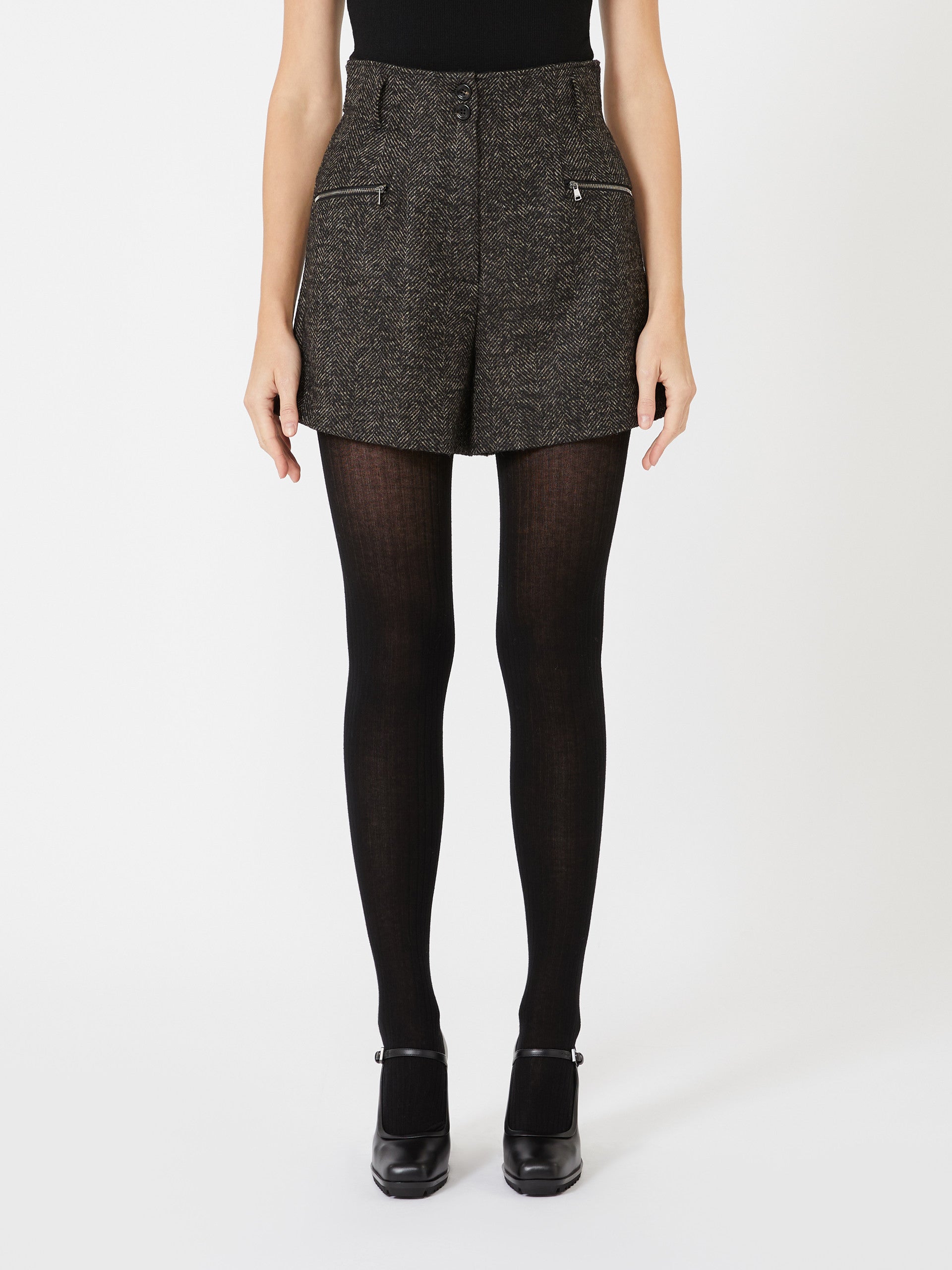 MAX MARA Figure-Hugging Flared Shorts - Size 40