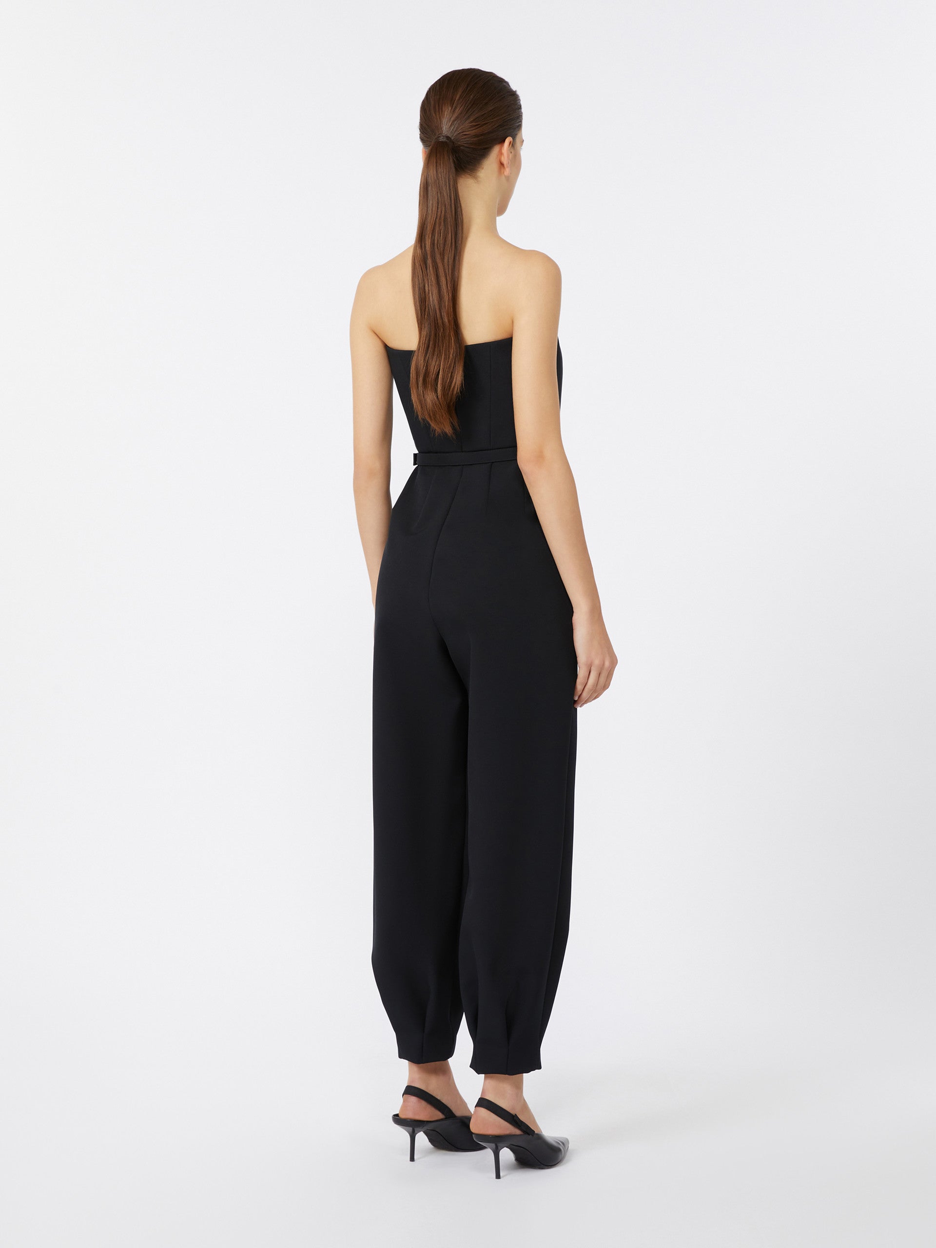 MAX MARA Elegant Wide-Leg Jumpsuit with Matching Belt