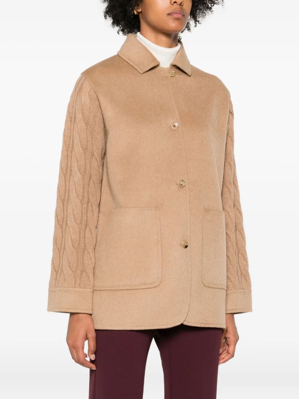 MAX MARA Double Camel Knit Caban for Women