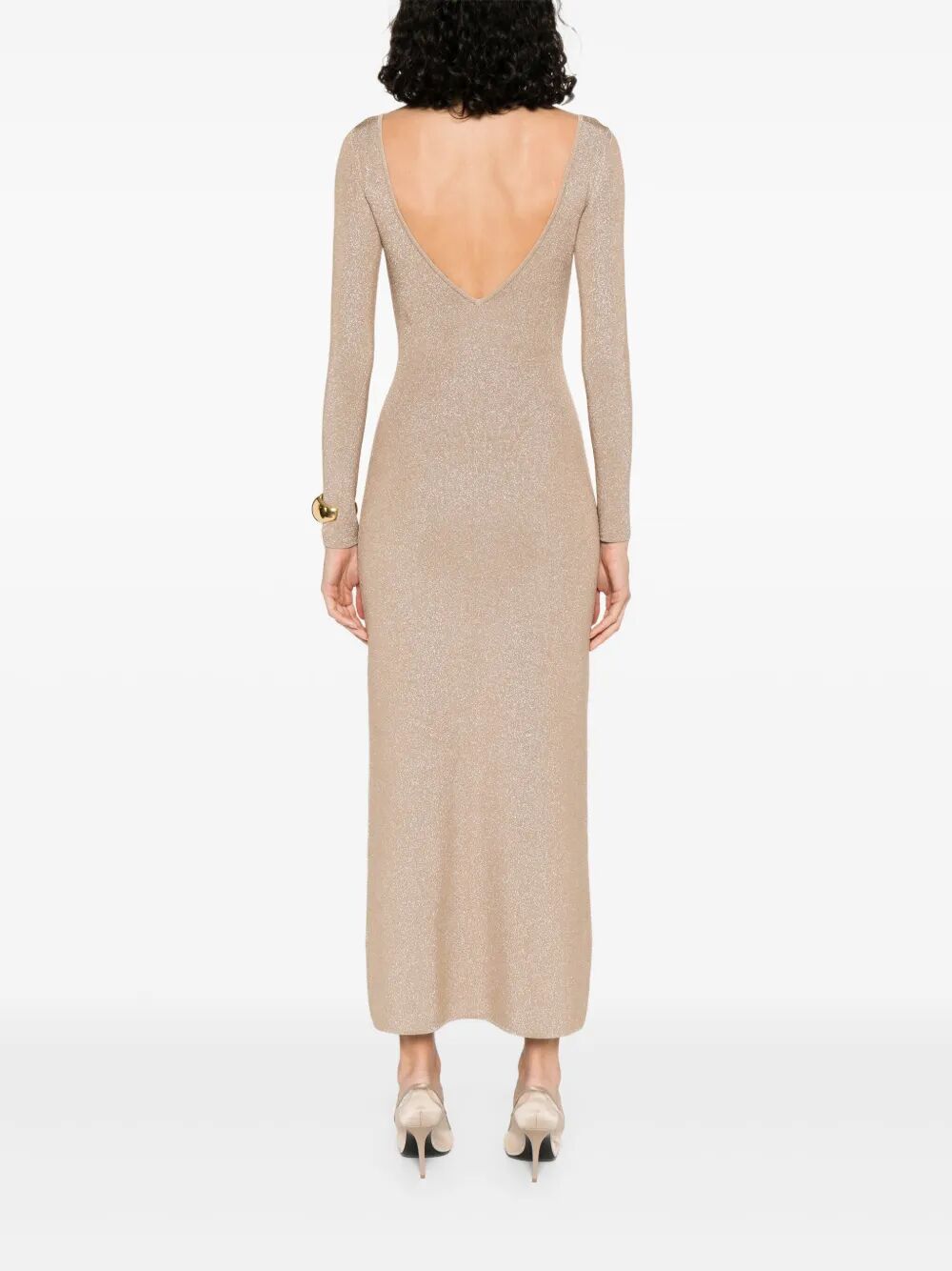 MAX MARA Slim Fit Viscose and Lurex Dress - Size M