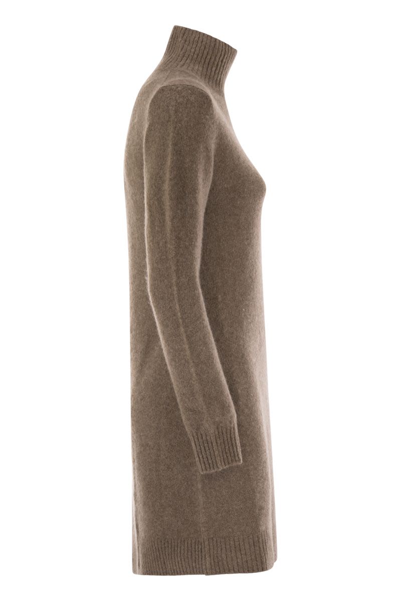 MAX MARA Fitted Cashmere Yarn Mini Dress