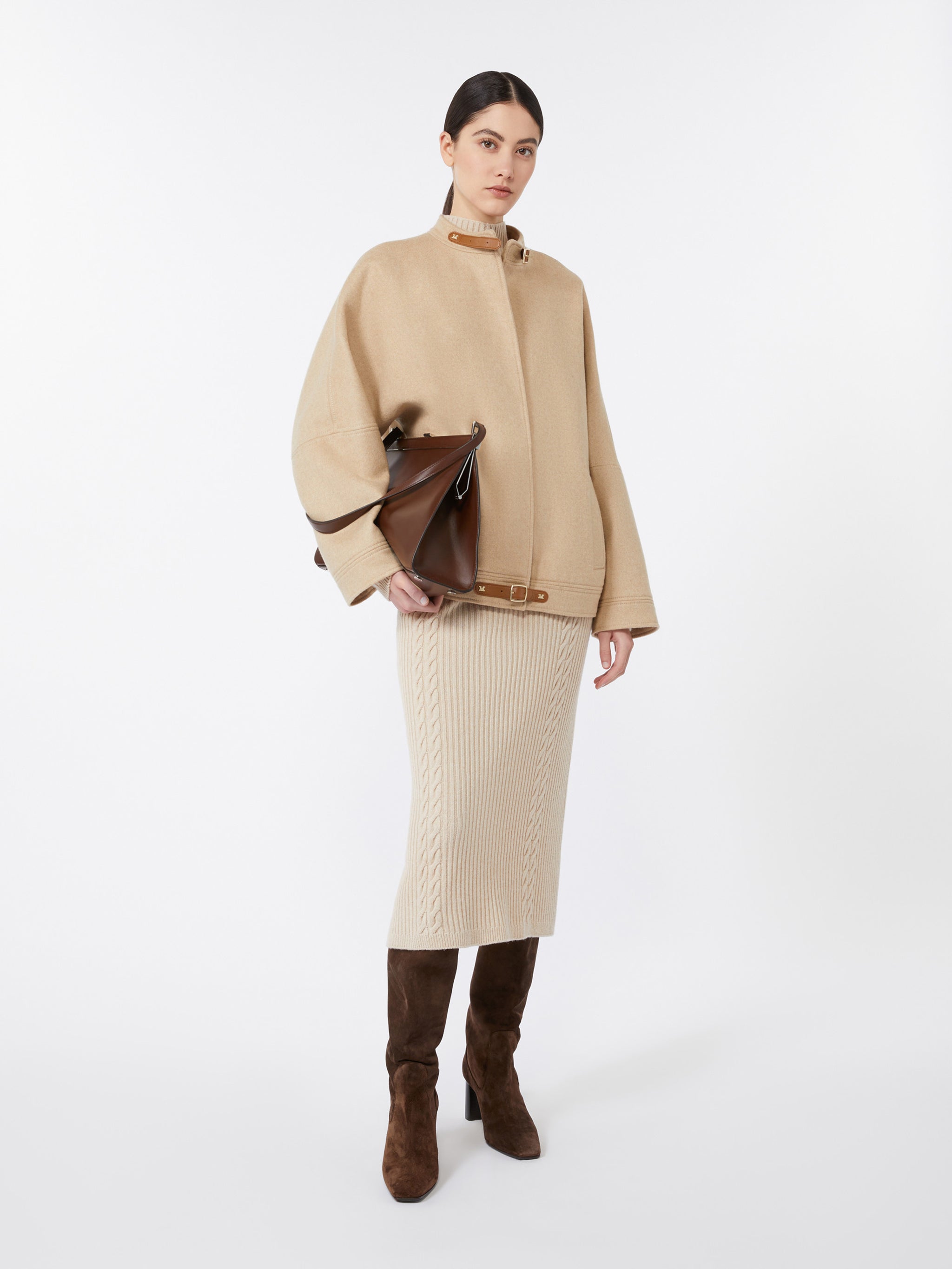 MAX MARA Fitted Wool and Cashmere Dress