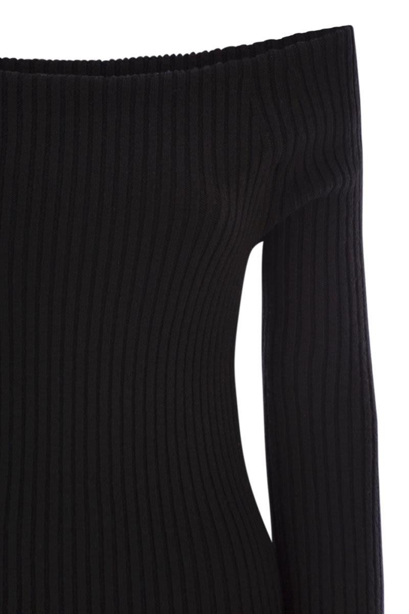 MAX MARA Elegant Wool and Cashmere Sheath Dress