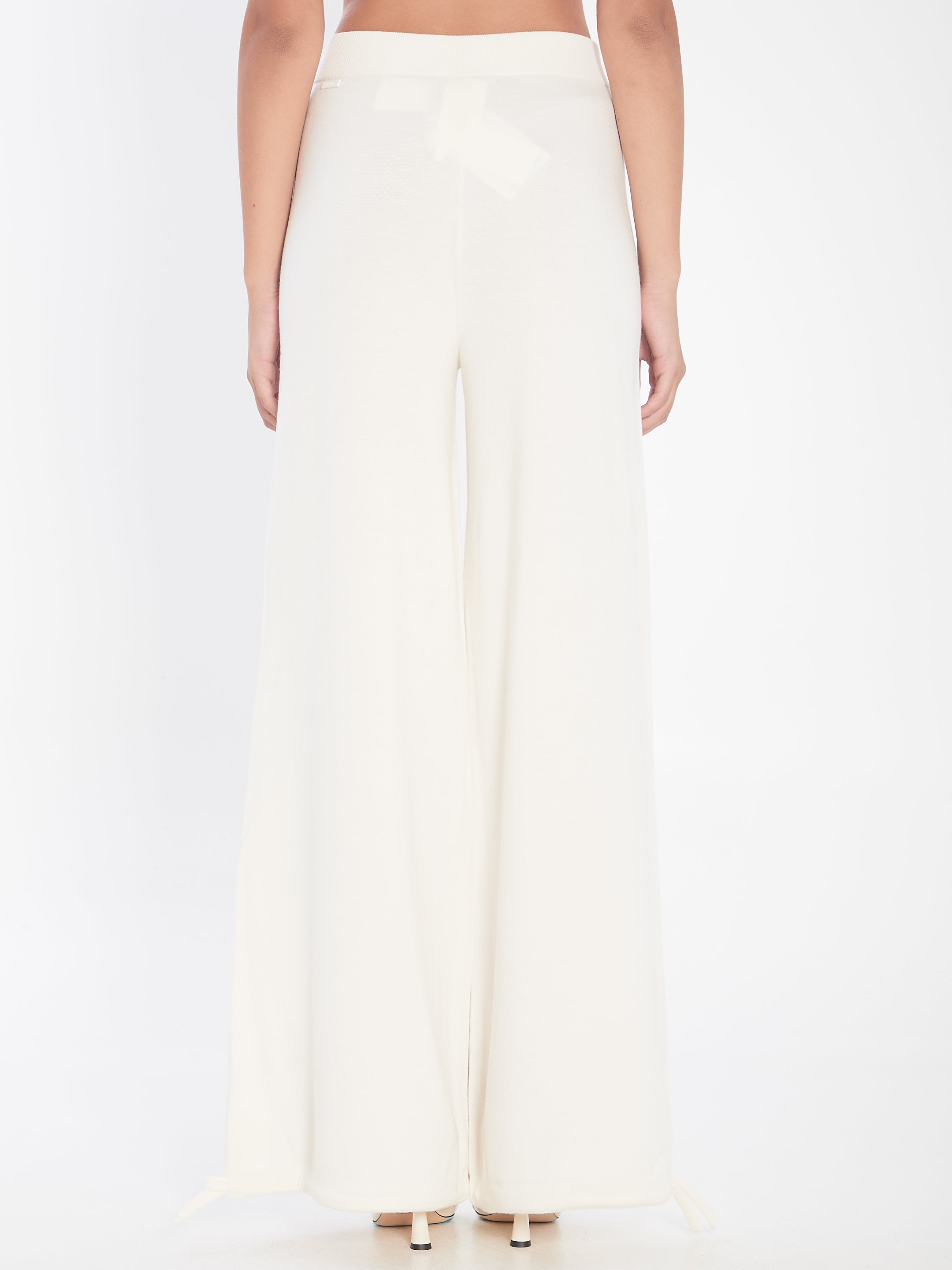 MAX MARA Wool Yarn Trousers with Wide Leg and Relaxed Fit - Medium