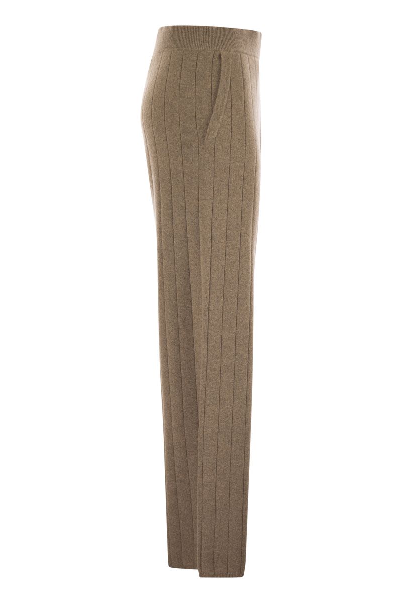 MAX MARA Wide Leg Cashmere Yarn Trousers