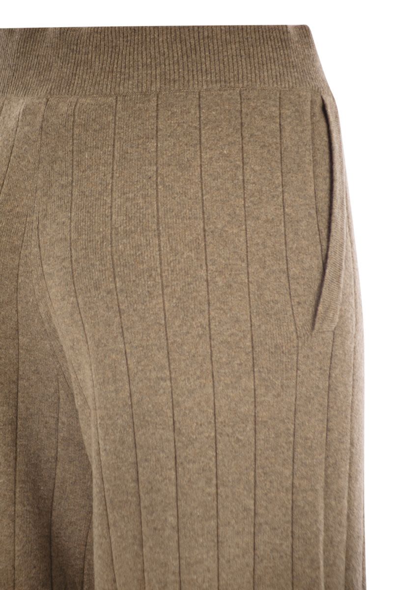 MAX MARA Wide Leg Cashmere Yarn Trousers