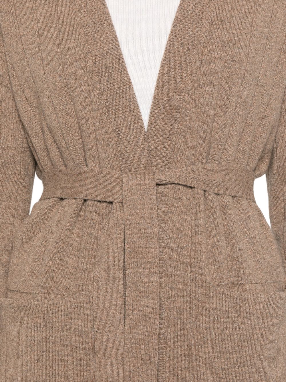 MAX MARA Cashmere Cardigan with Belt and Pockets