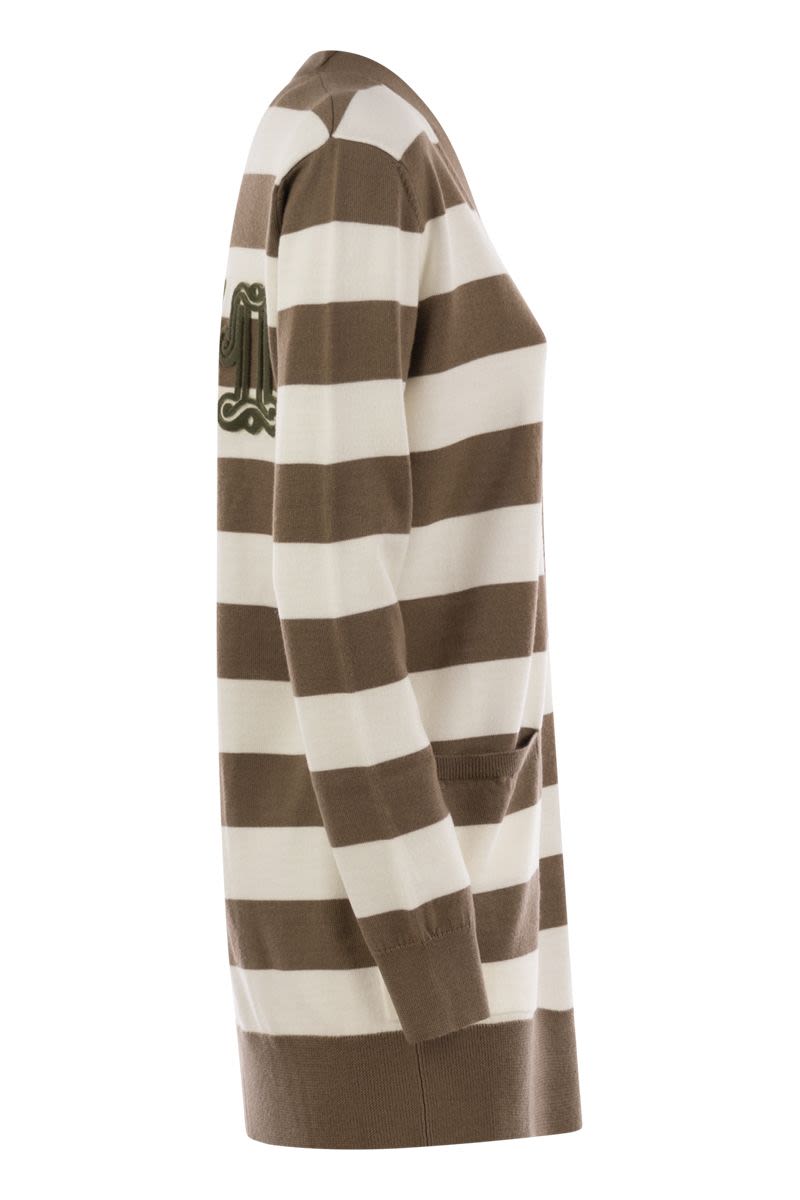 MAX MARA Long Striped Wool Cardigan