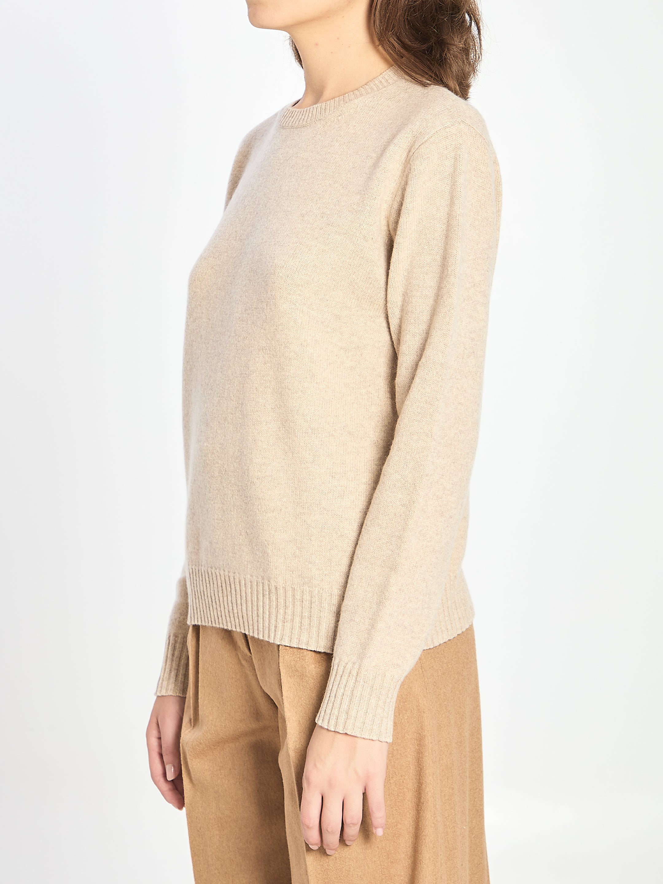 MAX MARA Cashmere Crew Neck Sweater - Regular Fit, Size M