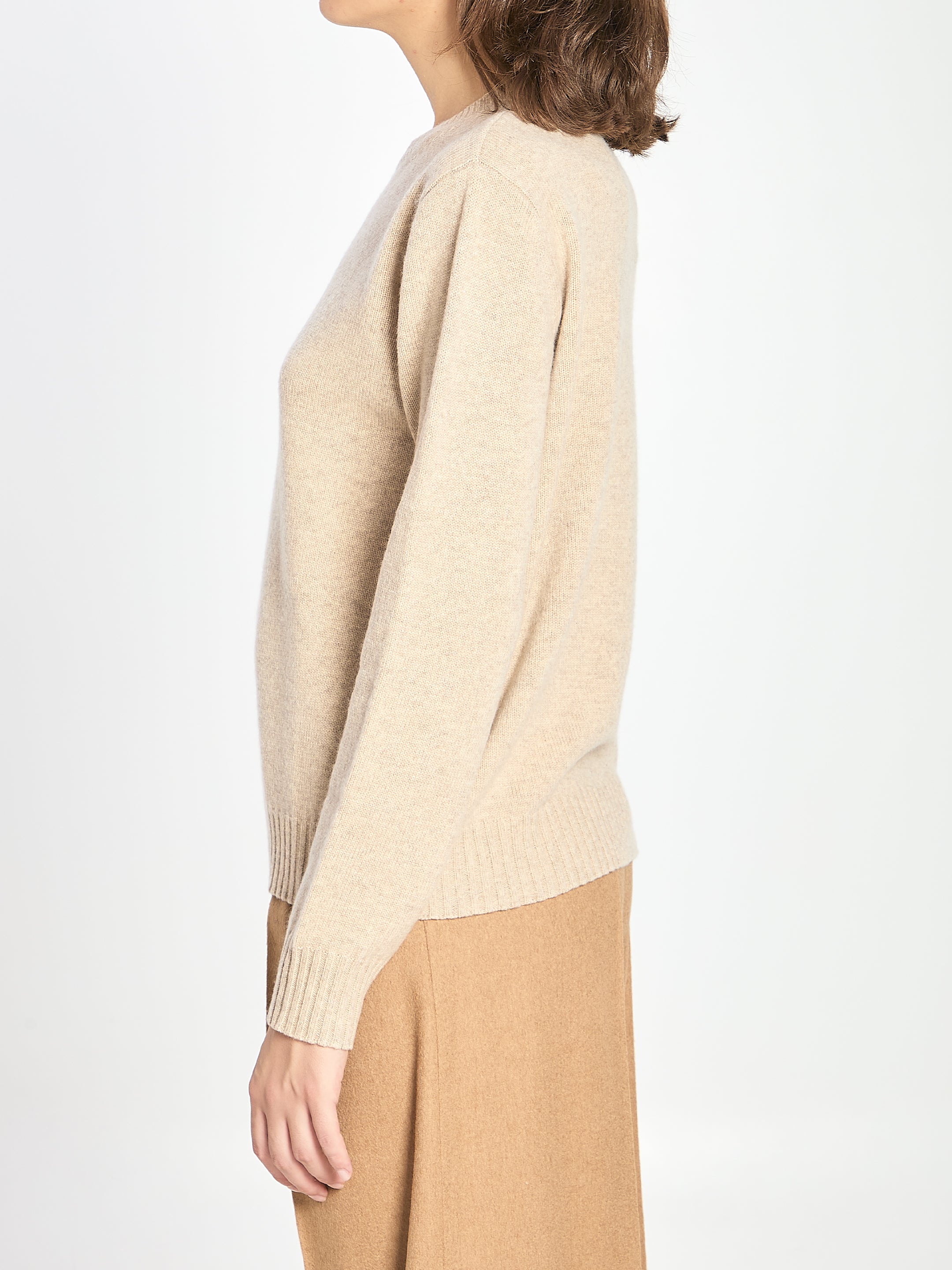 MAX MARA Cashmere Crew Neck Sweater - Regular Fit, Size M
