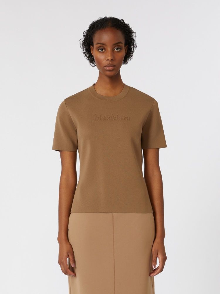 MAX MARA Viscose Crepe Yarn Sweater - Semi-Fitted, Size M