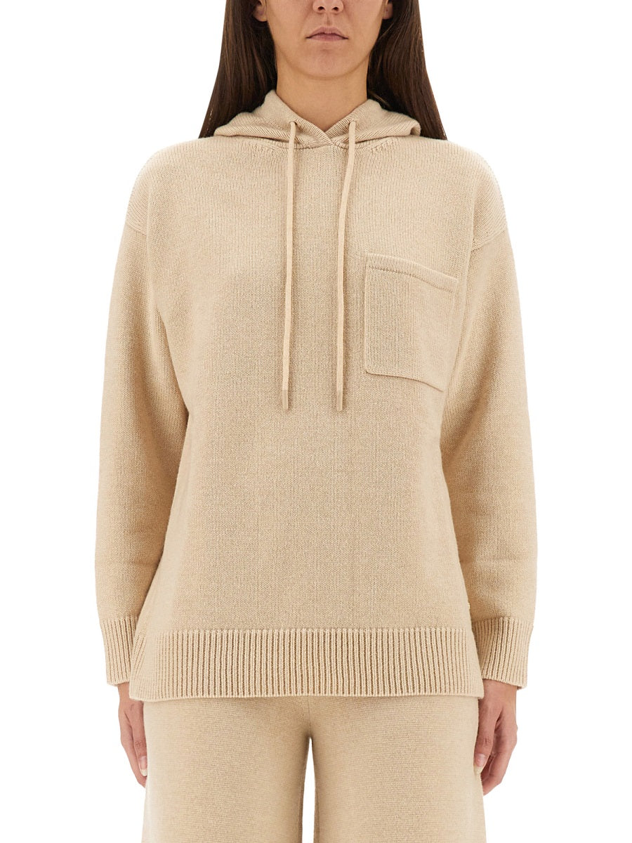MAX MARA Relaxed Fit Hooded Sweater - Women's Size S
