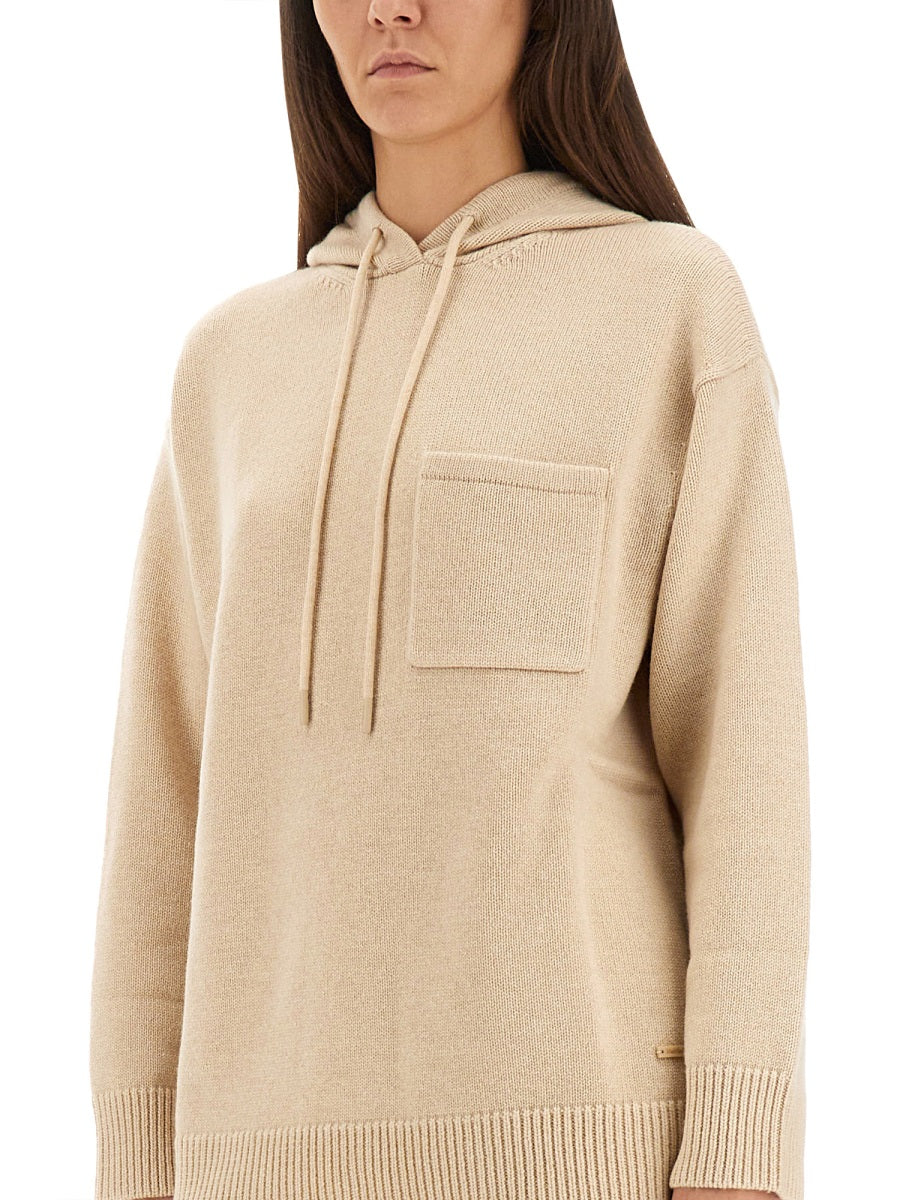 MAX MARA Relaxed Fit Hooded Sweater - Women's Size S