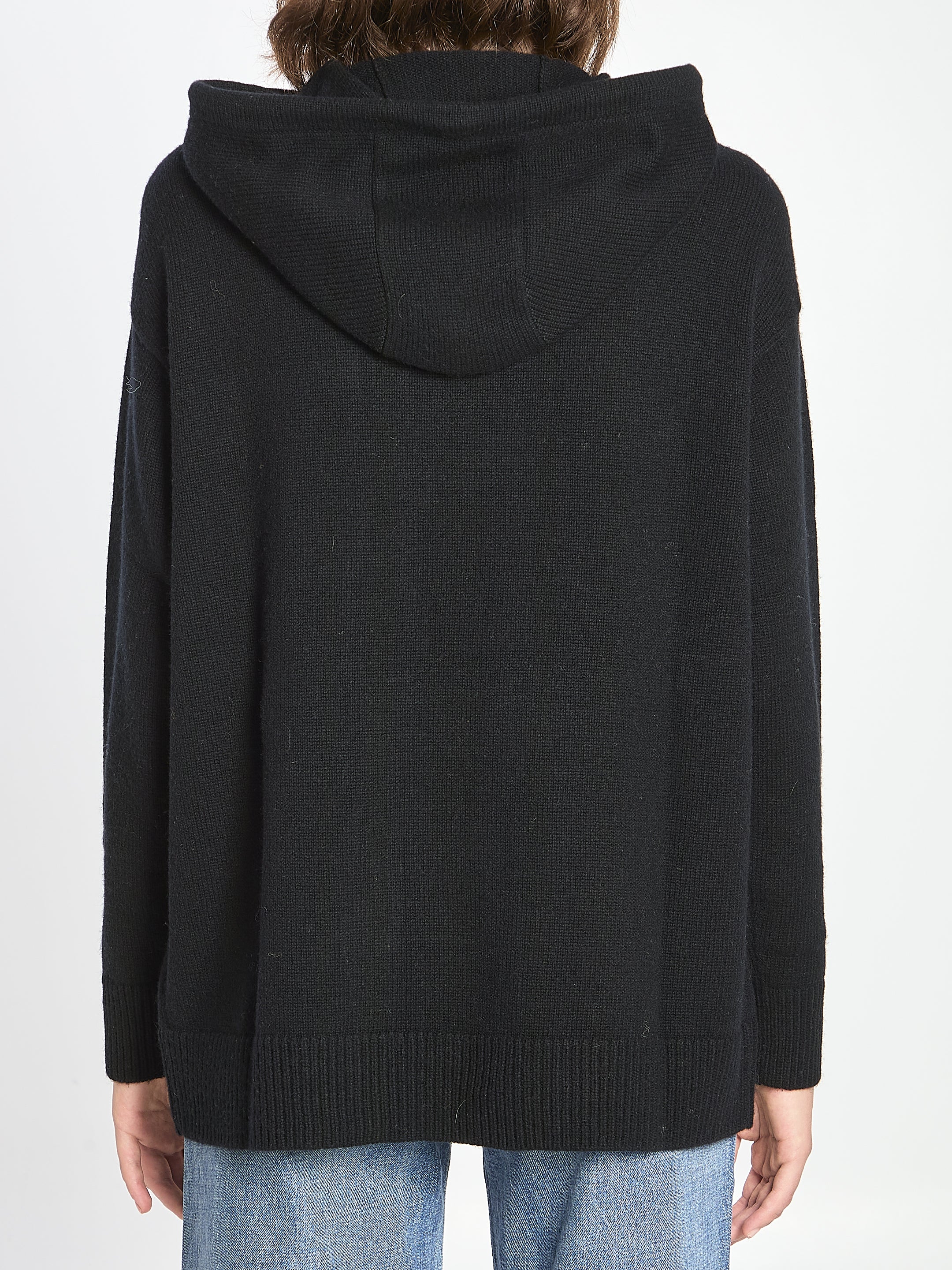 MAX MARA Wool and Cashmere Hoodie Sweatshirt - Regular Fit