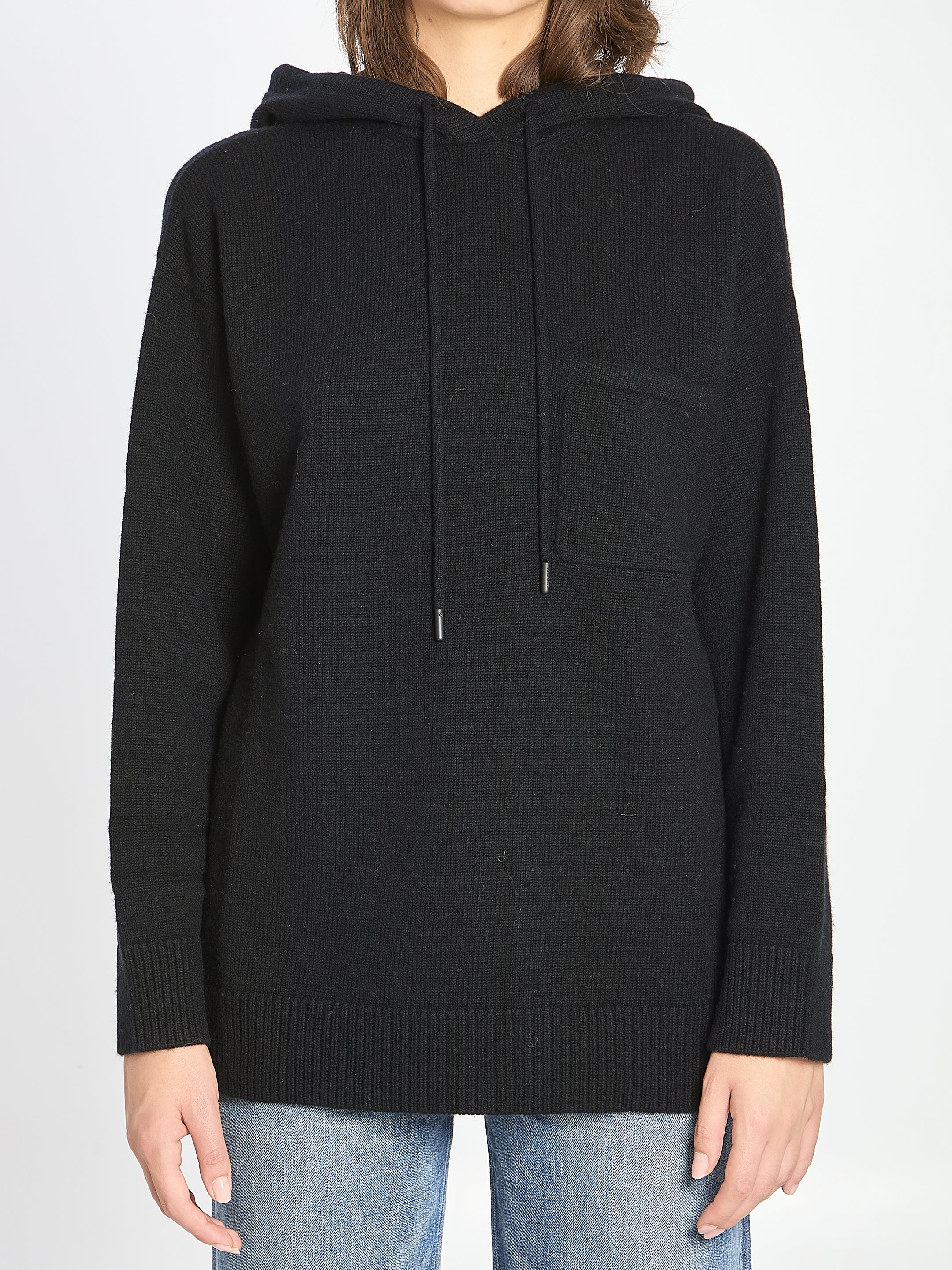 MAX MARA Wool and Cashmere Hoodie Sweatshirt - Regular Fit