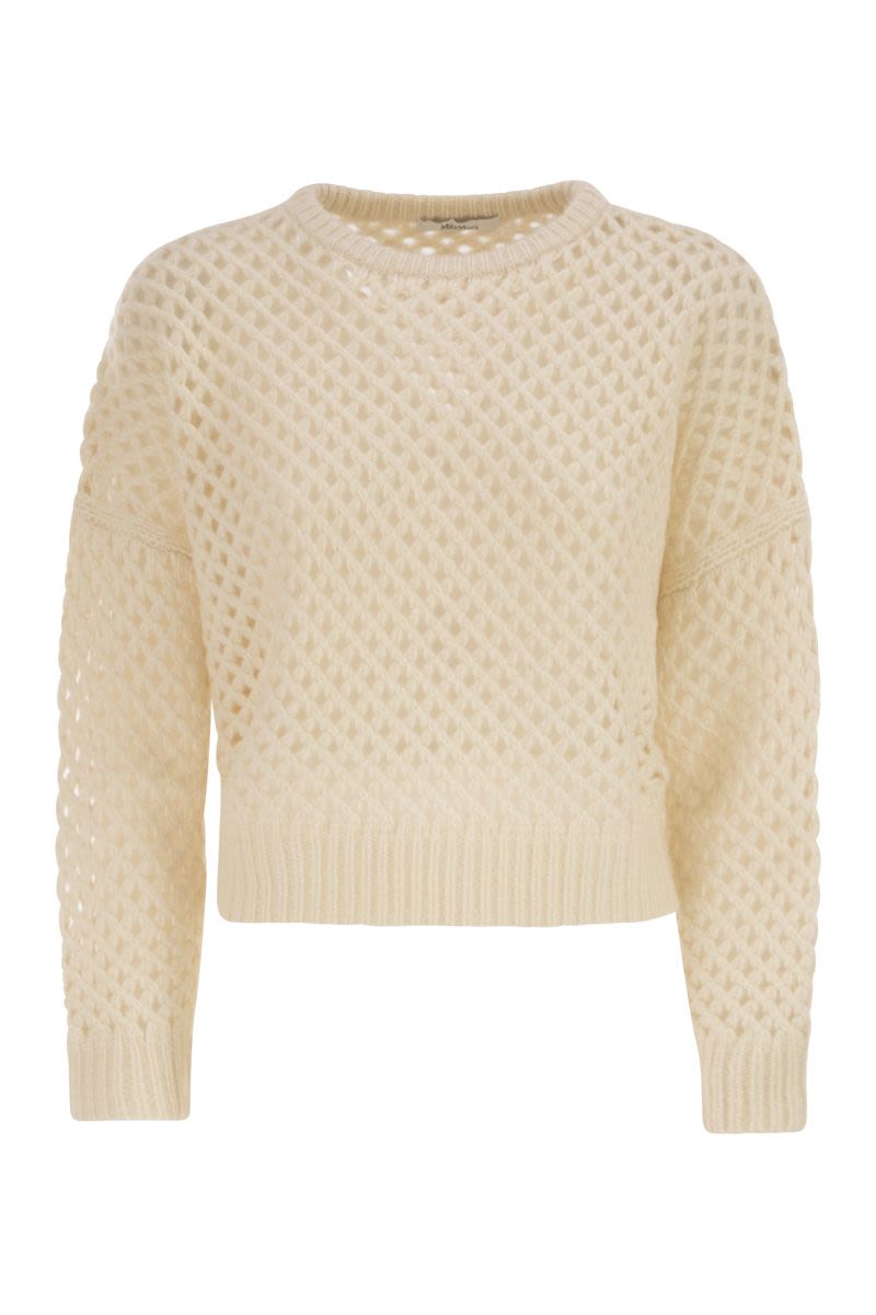 MAX MARA Boxy Cashmere and Silk Knitwear with Cropped Cut