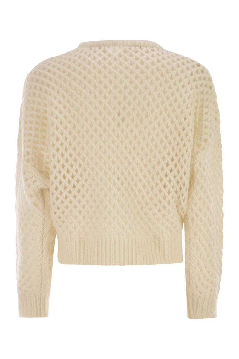 MAX MARA Boxy Cashmere and Silk Knitwear with Cropped Cut