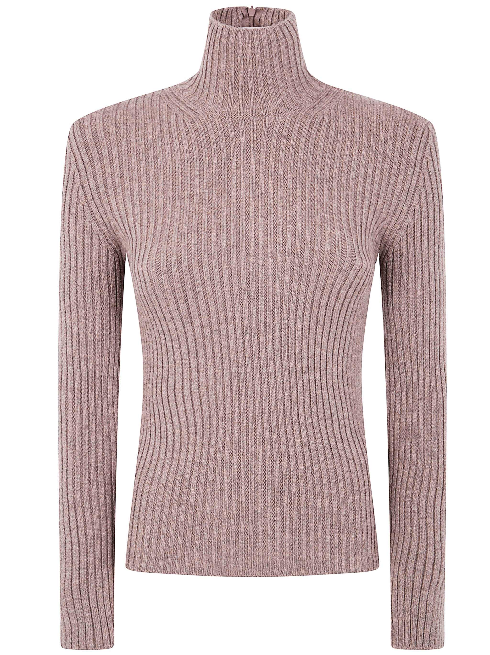 MAX MARA Slim Fit Ribbed Wool and Cashmere Turtleneck Jumper