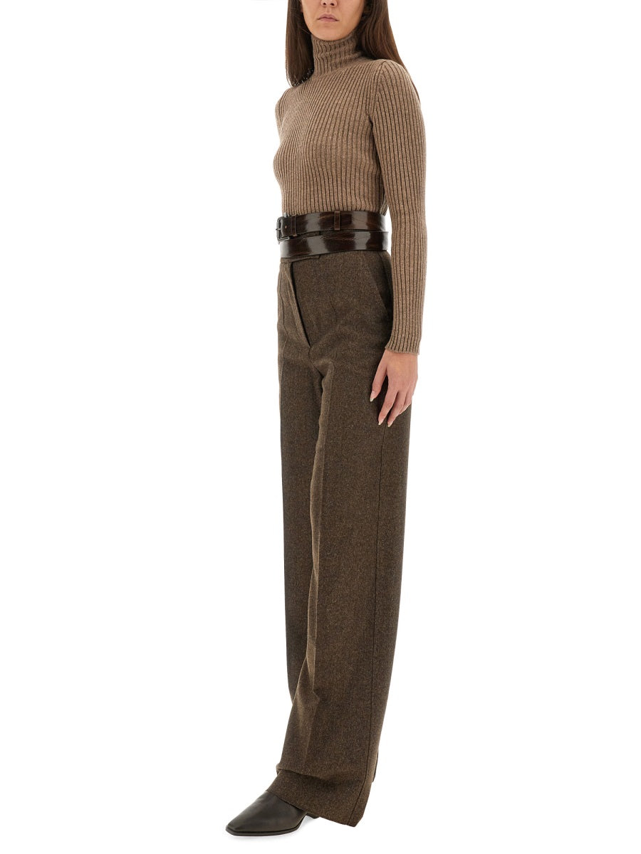 MAX MARA Slim Fit Ribbed Turtleneck Sweater - Size S