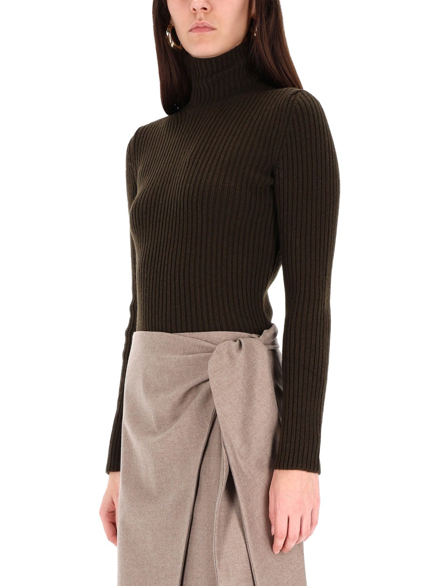 MAX MARA Ribbed Turtleneck Sweater - Size M