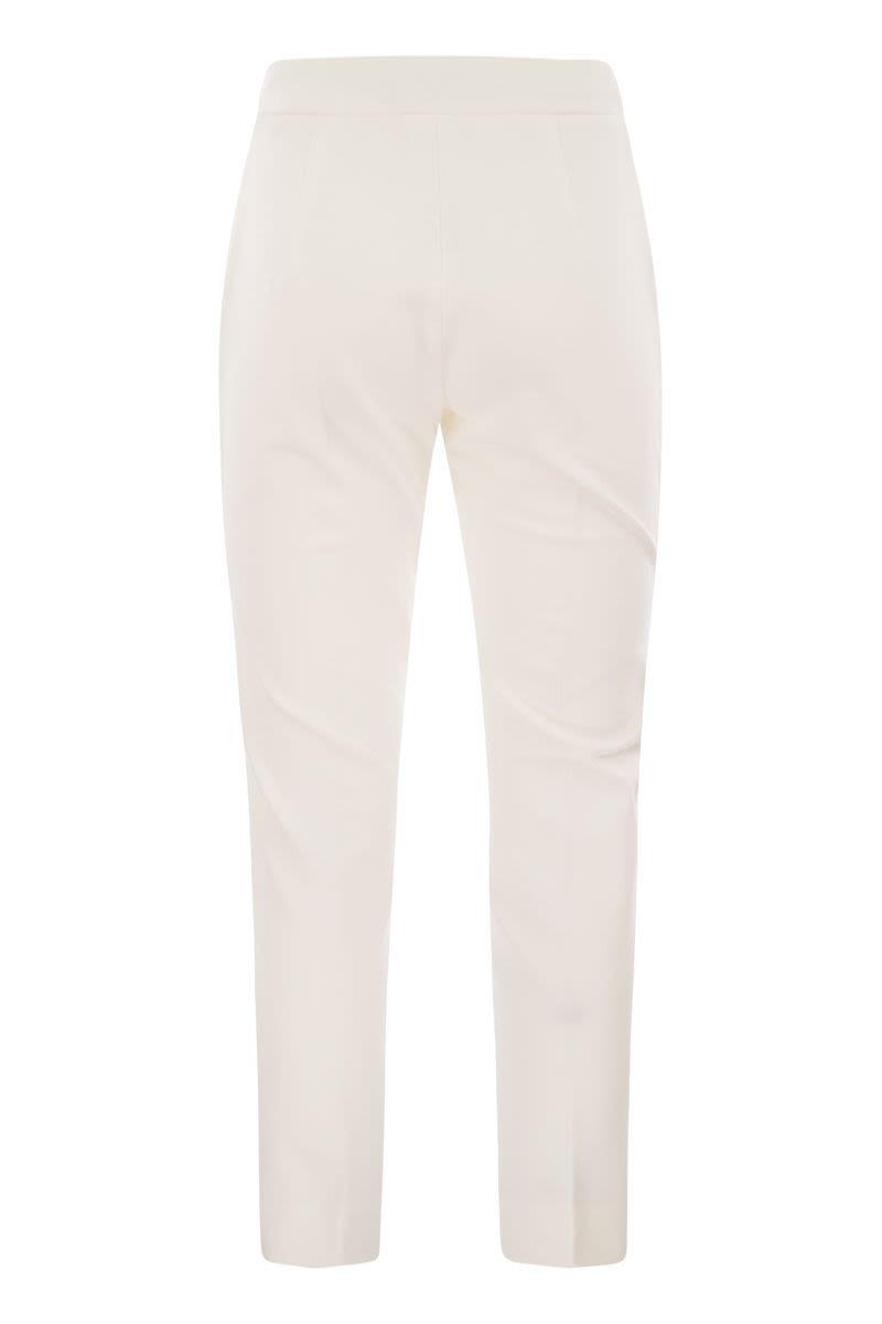 MAX MARA Compact Stretch Viscose Slim Fit Trousers