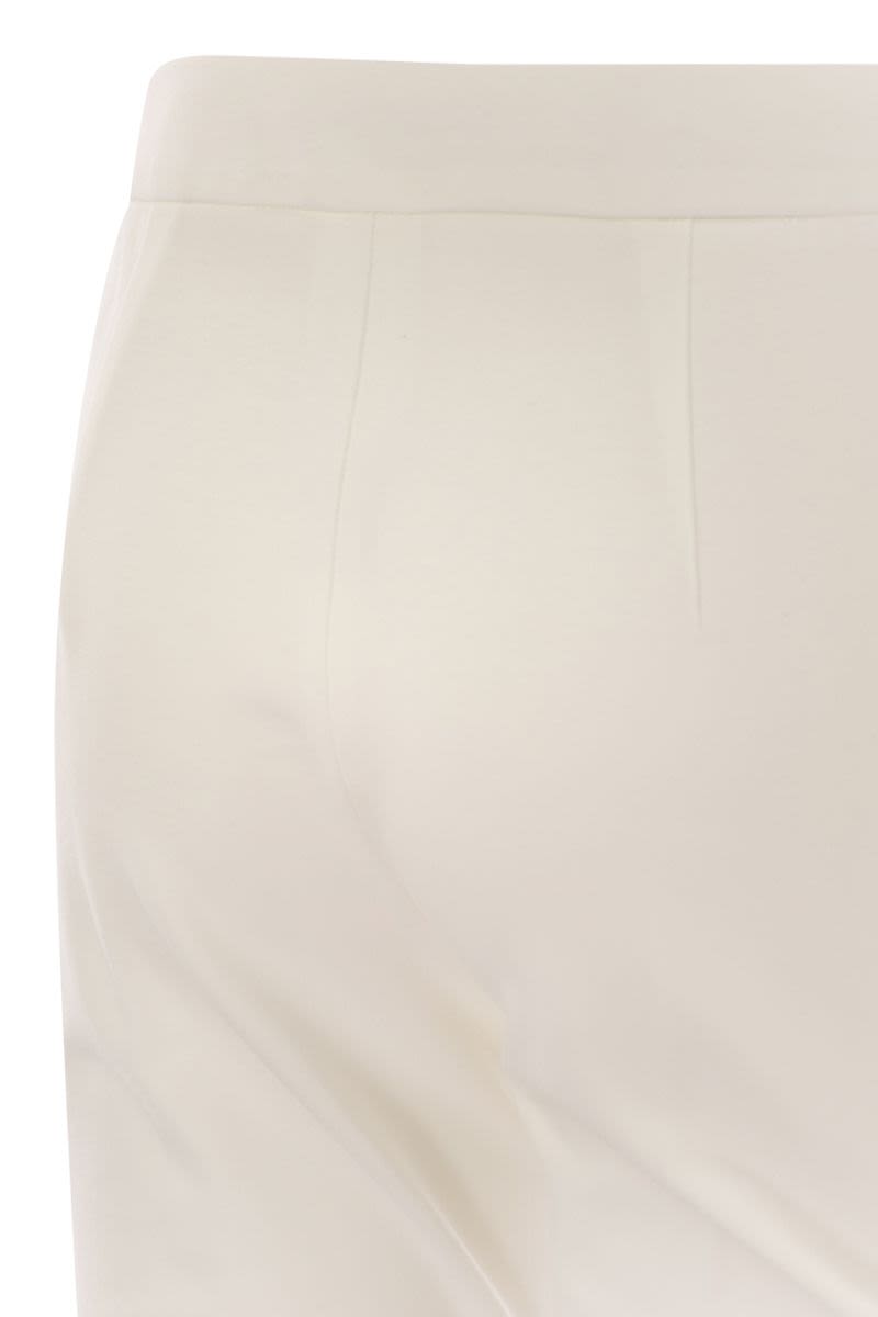 MAX MARA Compact Stretch Viscose Slim Fit Trousers