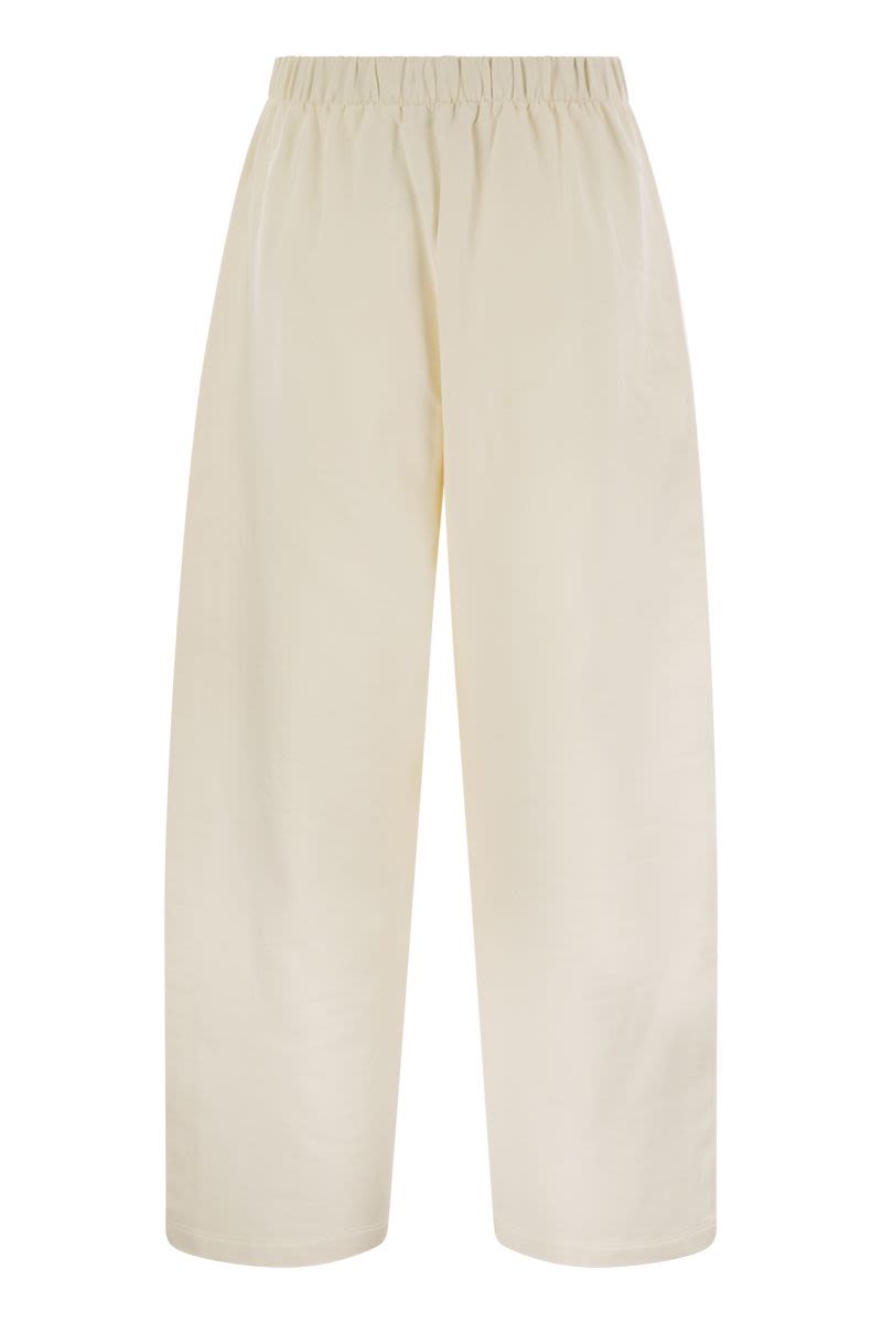 MAX MARA Silk and Cotton Fleece Cropped Trousers for Women