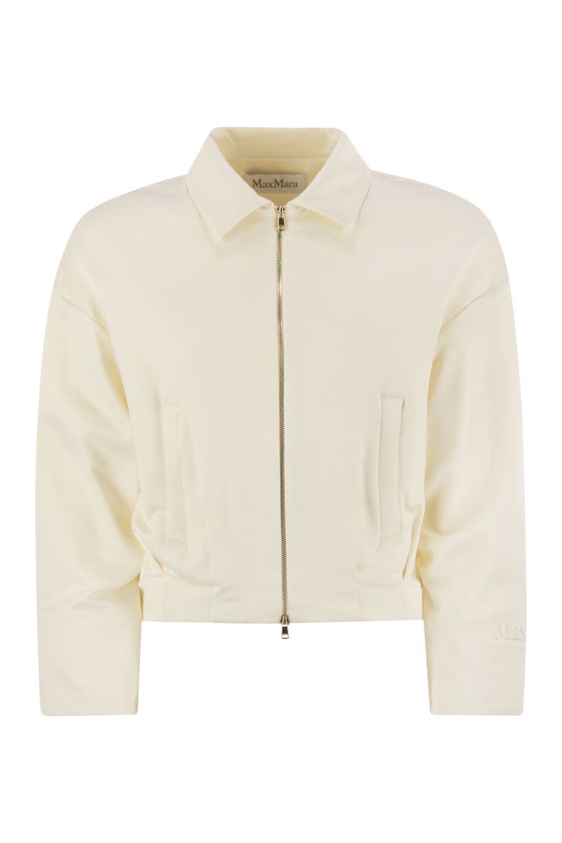 MAX MARA Cropped Silk and Cotton Sweatshirt