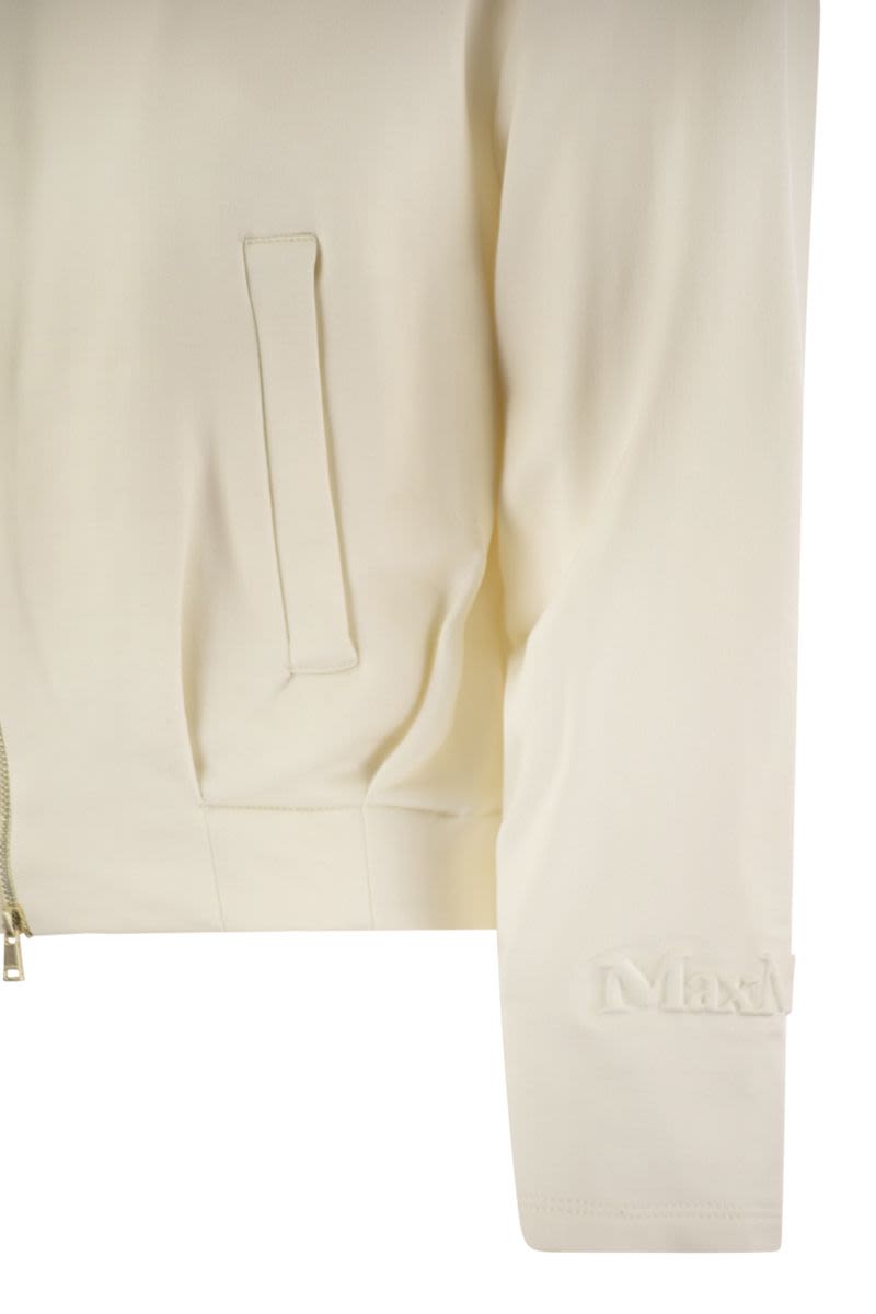 MAX MARA Cropped Silk and Cotton Sweatshirt