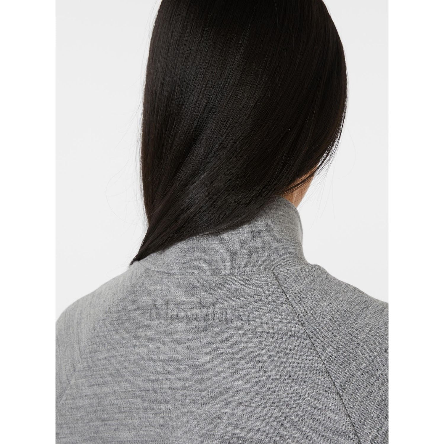 MAX MARA Loose Fit High Neck Sweatshirt with Two-Way Zip Closure