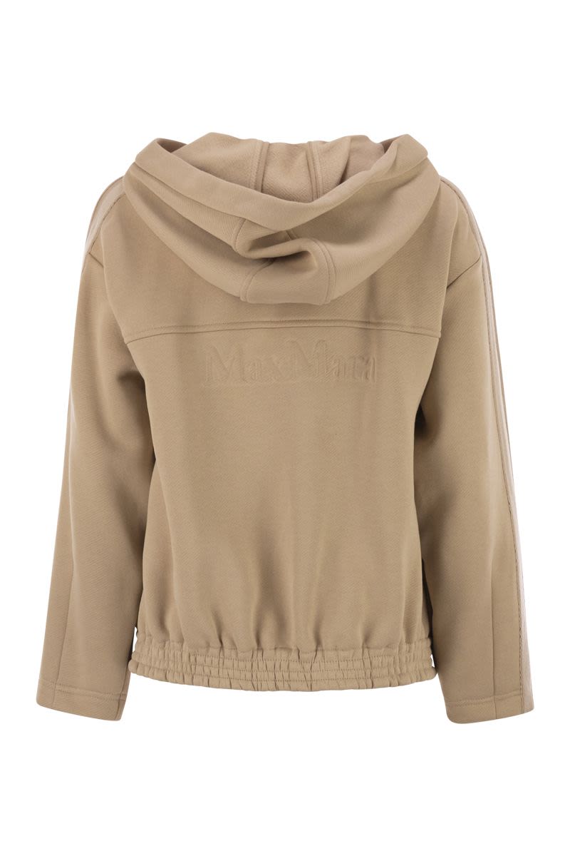 MAX MARA Contemporary Cotton Hooded Sweatshirt with Drawstring
