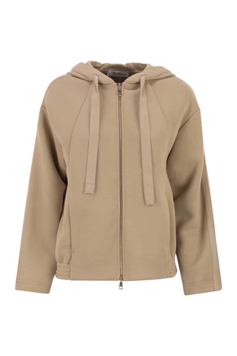 MAX MARA Contemporary Cotton Hooded Sweatshirt with Drawstring