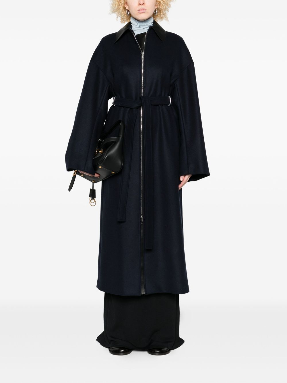 MAX MARA SPORTMAX Women's Double-Zip GENE Jacket with Leather Collar