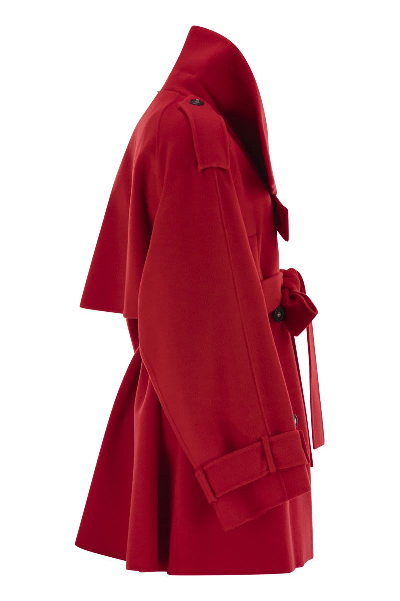 MAX MARA SPORTMAX Oversized Short Wool Trench Jacket