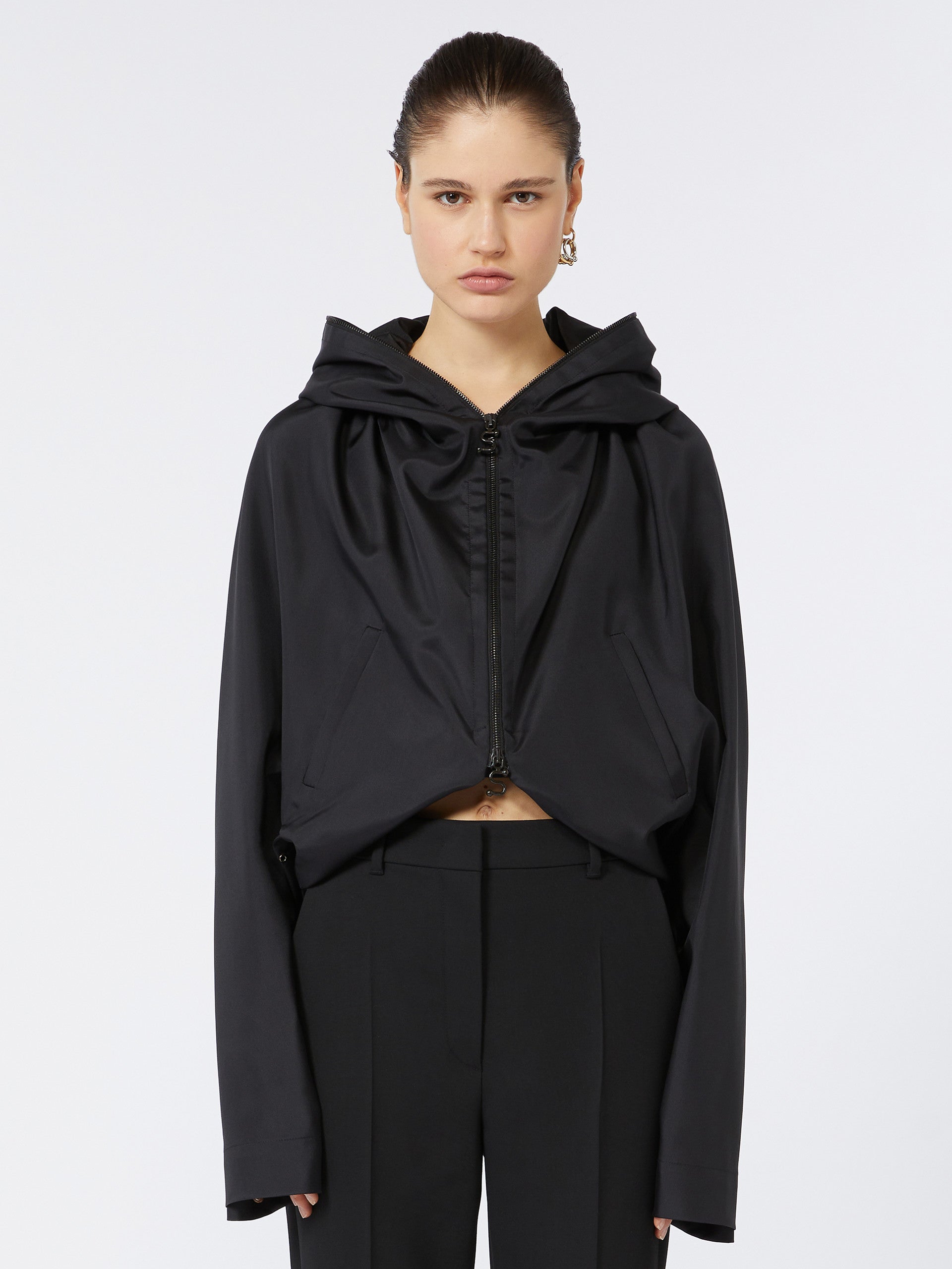 MAX MARA SPORTMAX Soft Fit Kimono Jacket with Hood - Size 40