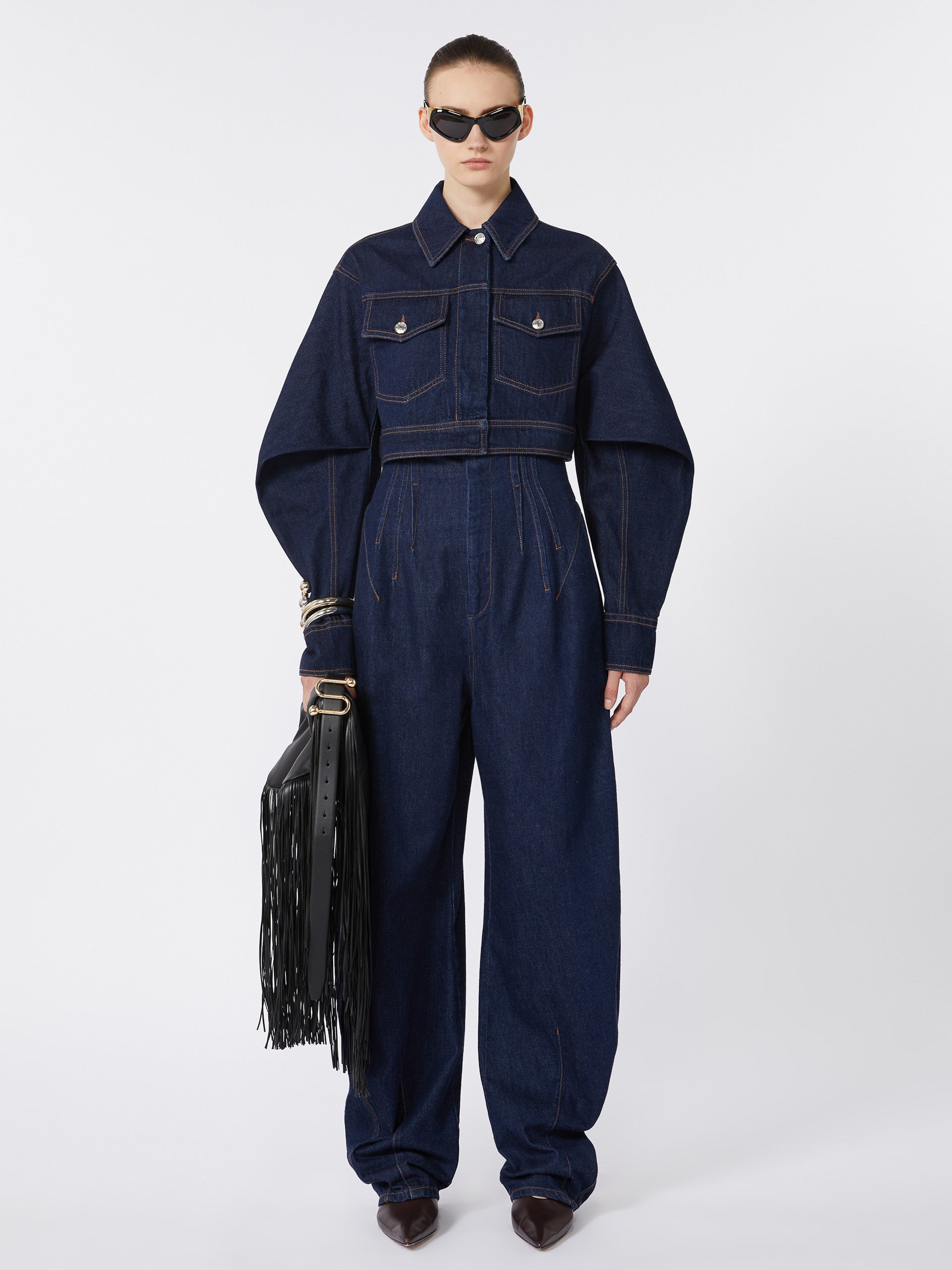 MAX MARA SPORTMAX Cropped Boxy Denim Jacket