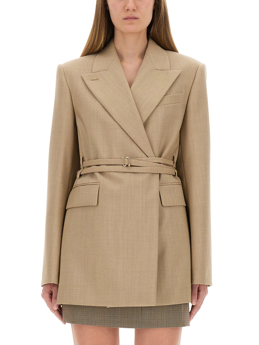 MAX MARA SPORTMAX Fitted Virgin Wool Jacket - Size 40