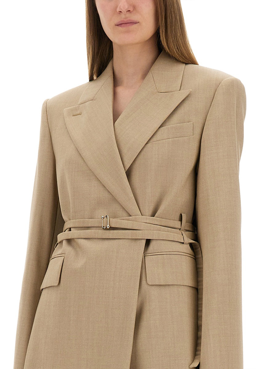 MAX MARA SPORTMAX Fitted Virgin Wool Jacket - Size 40