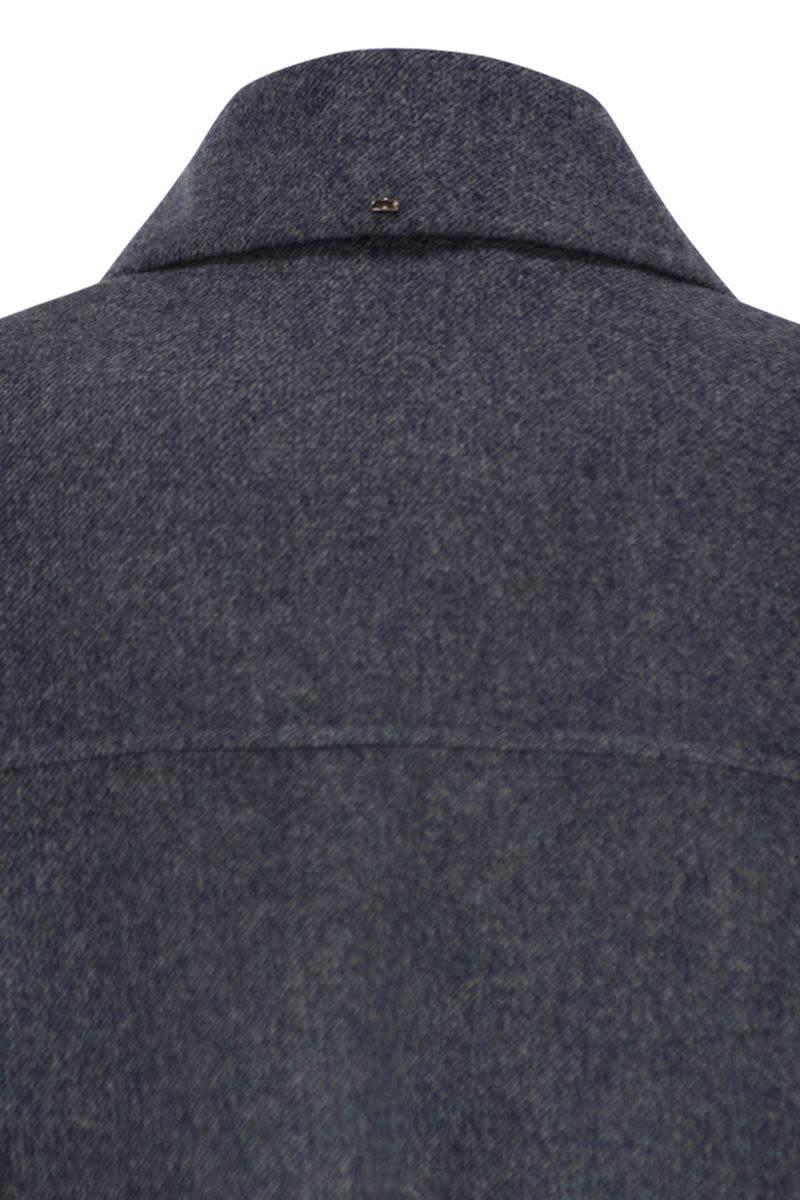 MAX MARA SPORTMAX Oversized Wool Jacket with Denim-Inspired Lines